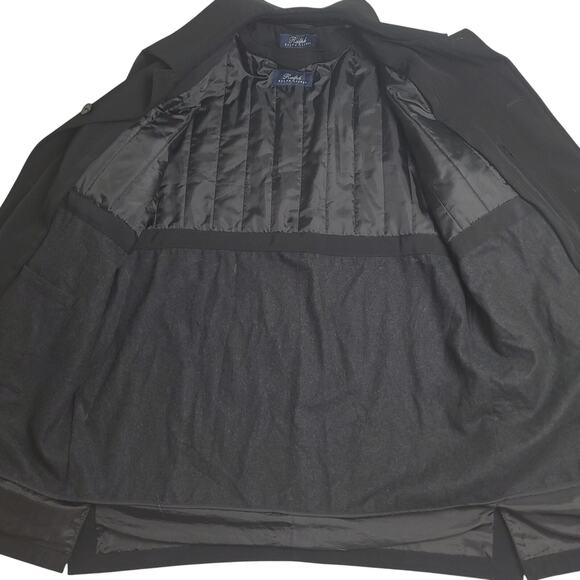 Vintage 90s Ralph Ralph Lauren Men's Overcoat w/ Removable Lining Black - Picture 6 of 16